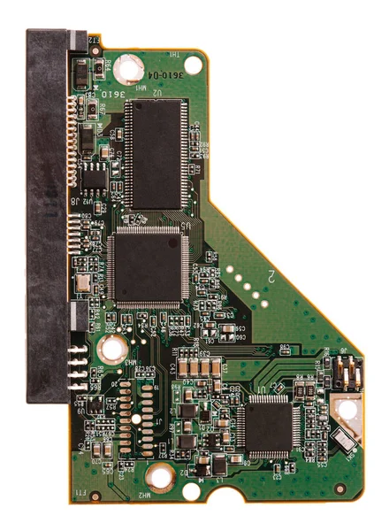 Mikroçip üzerine beyaz izole HDD
