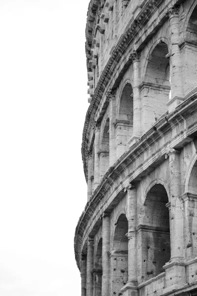 Colosseum View Iconic Historical Landmarks Rome Italy Roman Architecture Black — Stock Photo, Image