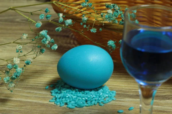 Velikonoční Vajíčka Zbarvená Semena Další — Stock fotografie