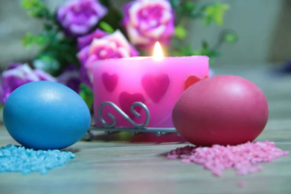 Huevos Pascua Semillas Colores Más —  Fotos de Stock