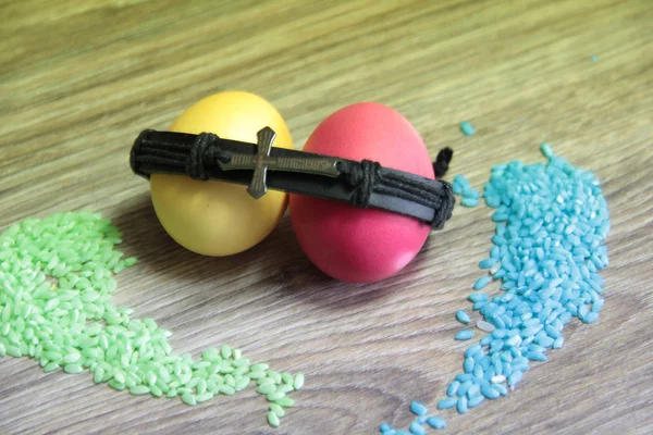 Paskalya Yumurtası Renkli Tohumlar Daha Fazlası — Stok fotoğraf
