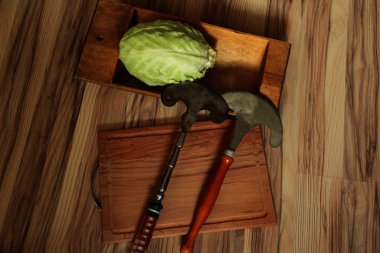 lahana antika ahşap Hod ve kesiciler