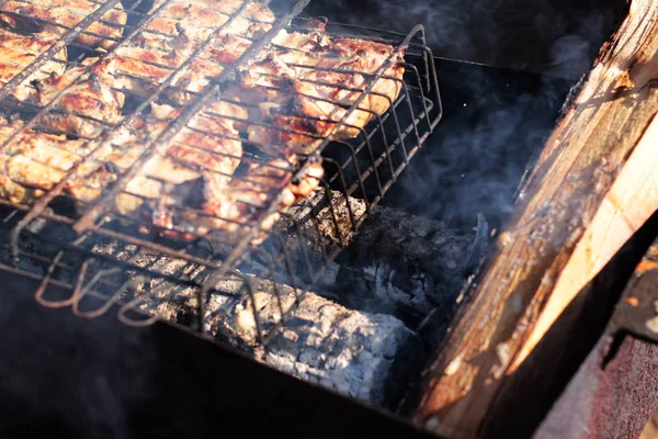 et bahçede yaz aylarında ızgara