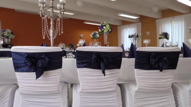 Luxe stijlvolle bruiloft dure hal. 7. — Stockvideo