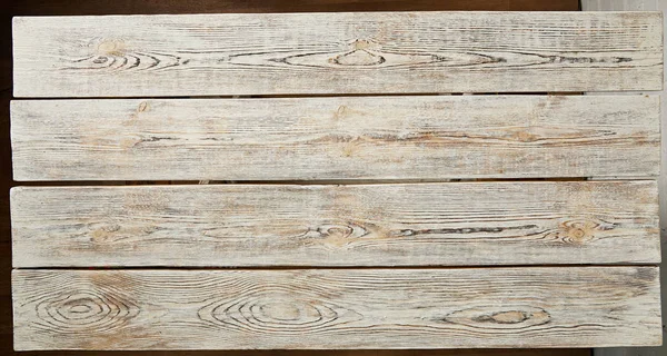 空木桌的顶部视图 复制空间 木质质感 — 图库照片