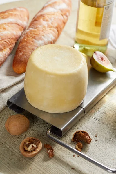 Close View Fresh Homemade Cheese — Stock Photo, Image