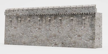 Ortaçağ duvar gerçekçi 3d Render