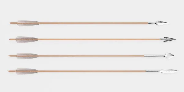 Реалистичный Рендер Стрел Викингов — стоковое фото