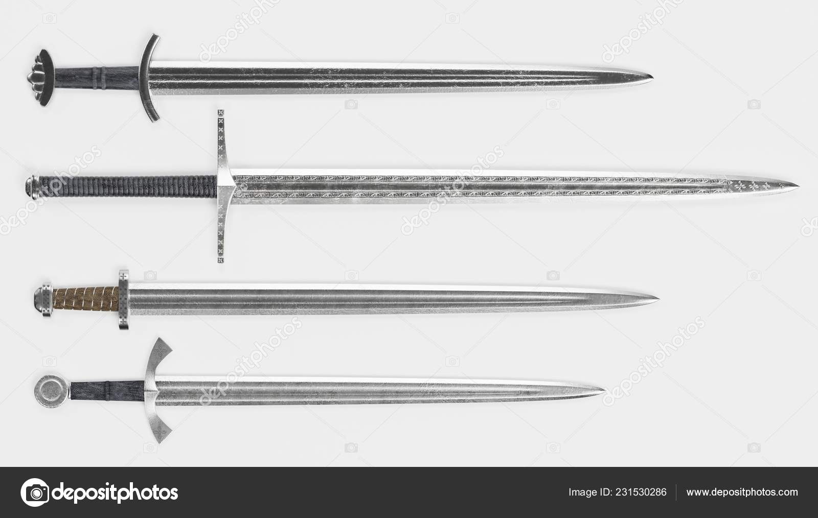 Realistic Render Viking Swords Stock Photo by ©3drenderings 231530286