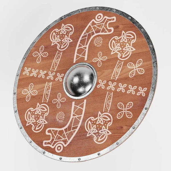 Realistic Render Viking Shield — Stock Photo, Image