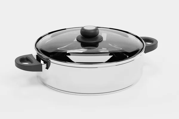 Realistic Render Cooking Pot — Stock Photo, Image