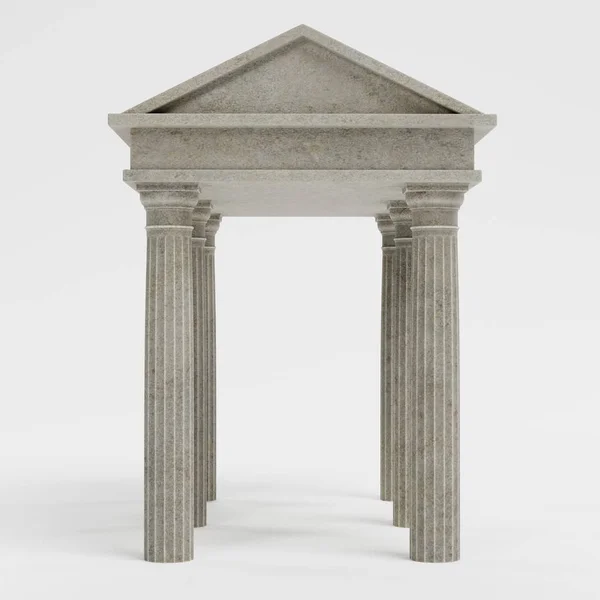 Realistic Render Doric Temple — Stock Photo, Image