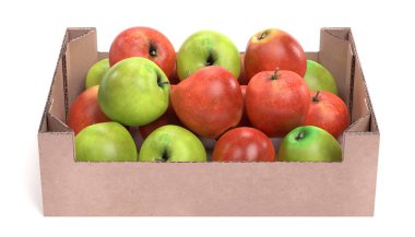 Kutuda Elma Gerçekçi 3d Render