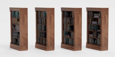 Kitaplıkla Gerçekçi 3d Render