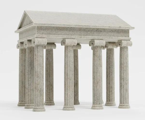 Realistic Render Ionic Temple — Stock Photo, Image