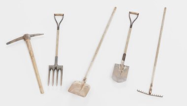 Bahçe aletleri gerçekçi 3d render