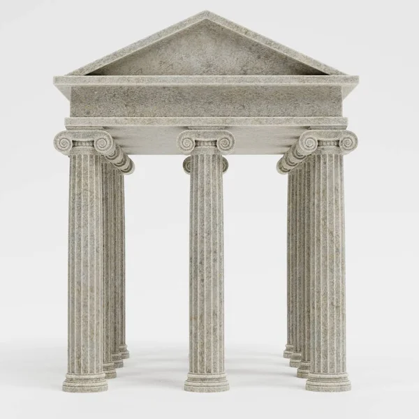 Realistic Render Ionic Temple — Stock Photo, Image