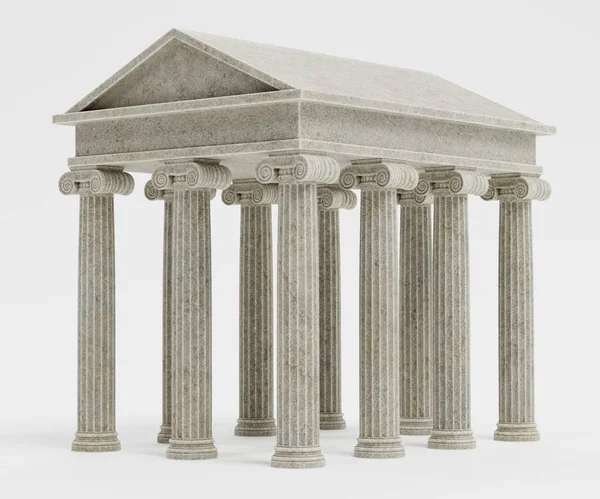 Realistiska Render Joniska Templet — Stockfoto