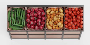 Standda Sebze Gerçekçi 3d Render