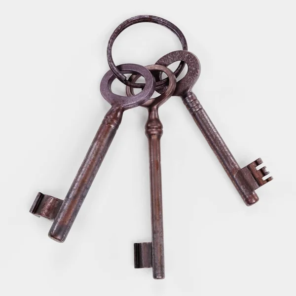 Realistické Vykreslení Klasických Starých Klíčů — Stock fotografie