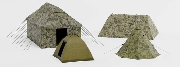 真实的 渲染的帐篷 — 图库照片