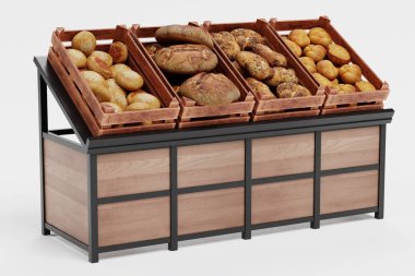 Fırında Standın Gerçekçi 3d Render'ı