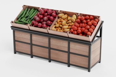 Standda Sebze Gerçekçi 3d Render