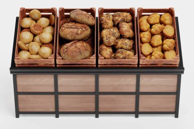 Fırında Standın Gerçekçi 3d Render'ı