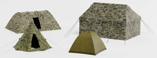 Realistic Render Tents — Stock Photo, Image