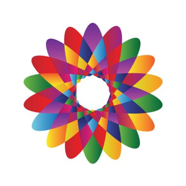 beyaz arka plan üzerinde degrade çiçek