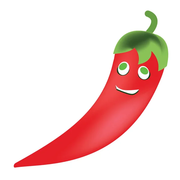 Red Pepper Logo Uśmiechem — Wektor stockowy