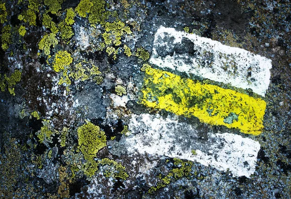 Arka Plan Veya Doku Detay Sarı Turist Tabelada Granit — Stok fotoğraf
