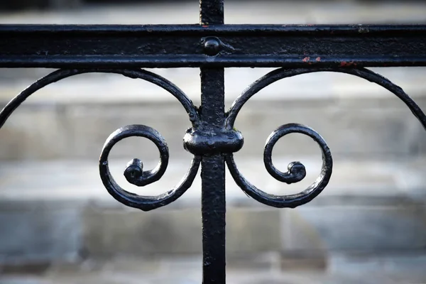 Background Detail Forged Black Gate — Stock Photo, Image