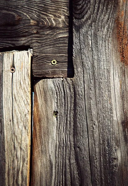Hintergrund Oder Texturdetails Der Verbindung Von Holzplatten Mit Schrauben — Stockfoto