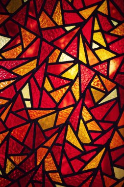 abstract background or texture detail of a mosaic with colored glasses clipart