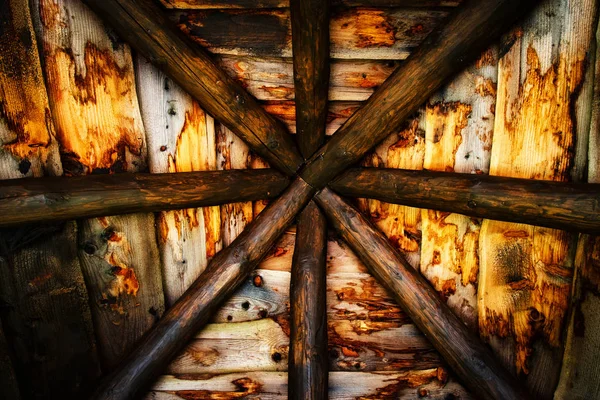 background or texture Interior detail of the old roof shack