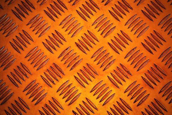 Fondo Textura Hoja Acero Abstracta Color Naranja Con Patrón —  Fotos de Stock