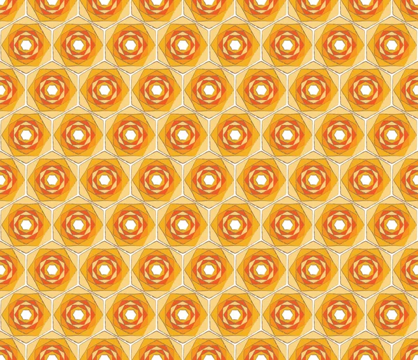 Φόντο Υφή Μοτίβο Εξαγωνικό Πορτοκαλί Λουλούδια — Φωτογραφία Αρχείου