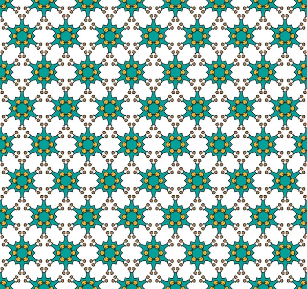 Illustration Doodle Hexagonal Stars Background Textile — Stock Photo, Image