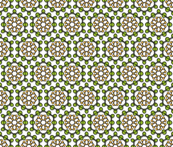 Ilustración Fondo Patrón Textil Abstracto Hexagonal —  Fotos de Stock