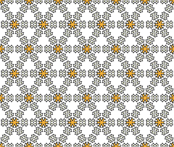 Abstracte Textiel Zeshoekige Papieren Doodle Patroon — Stockfoto