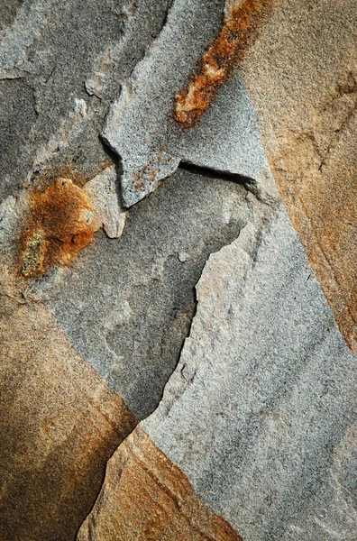 Detail crack gray sandstone rock — Stock Photo, Image
