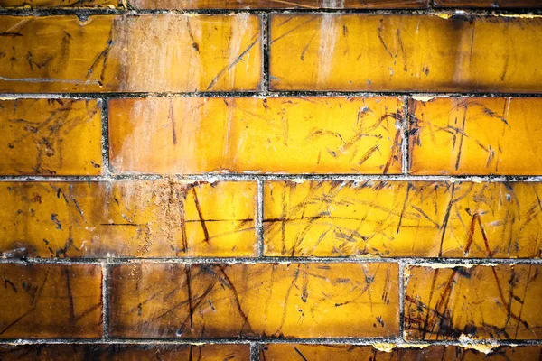 오래된 크림 오렌지 더러운 타일 — 스톡 사진