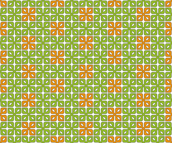Baggrund Tekstil Blad Mønster Grøn Orange - Stock-foto