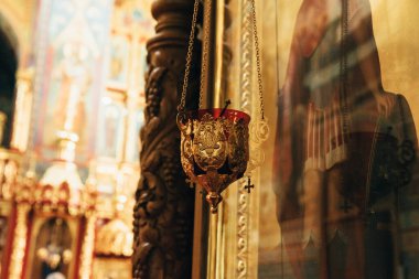 Kiev, Ukrayna - 12 Haziran 2019: St. Panteleimons Katedrali, Kyiv, Ukrayna Mahallesi