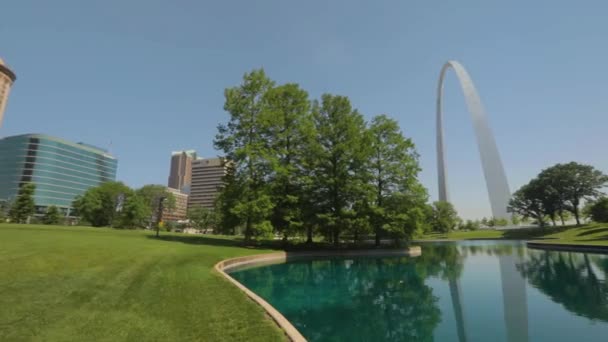 圣路易斯 密苏里州 2018年6月1日 圣路易斯门拱的看法 — 图库视频影像