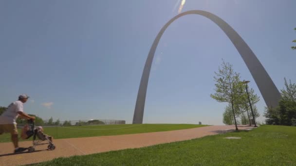 Louis Missouri Amerika Birleşik Devletleri Haziran 2018 Louis Gateway Arch — Stok video