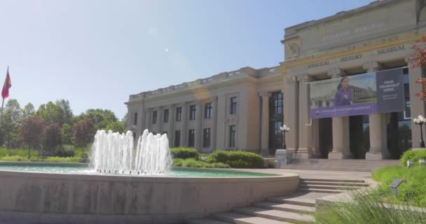 セントルイス ミズーリ州 アメリカ合衆国 2018 1904 世界フェア ジェファーソン博覧会ビルは今ミズーリ歴史博物館セントルイス森林公園内の主な建物 — ストック動画