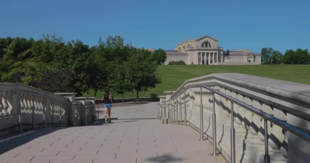 Saint Louis Junio 2018 Museo Arte Louis Art Hill Forest — Vídeo de stock