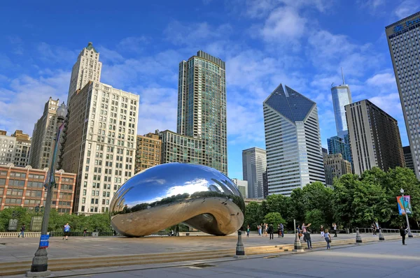 Chicago Illinois Eua Junho 2018 Cloud Gate Também Conhecido Como — Fotografia de Stock